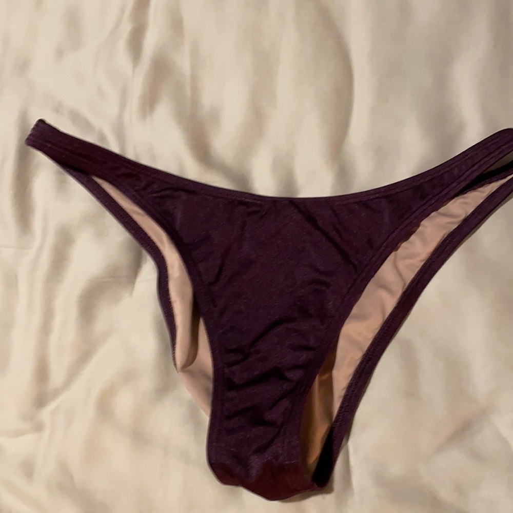 Purple cheeky bikini bottom